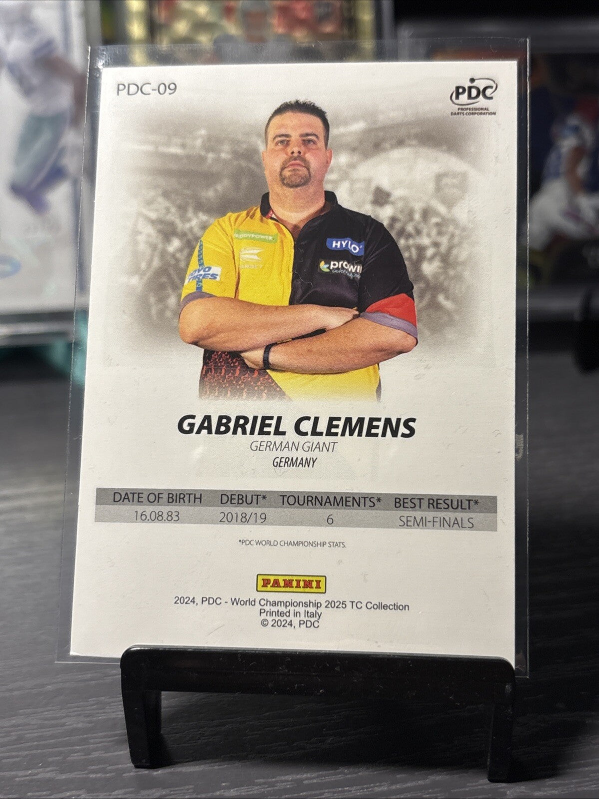Panini PDC 2025 World Championship Darts Gabriel Clemens Base Card PDC-09 1st Ed