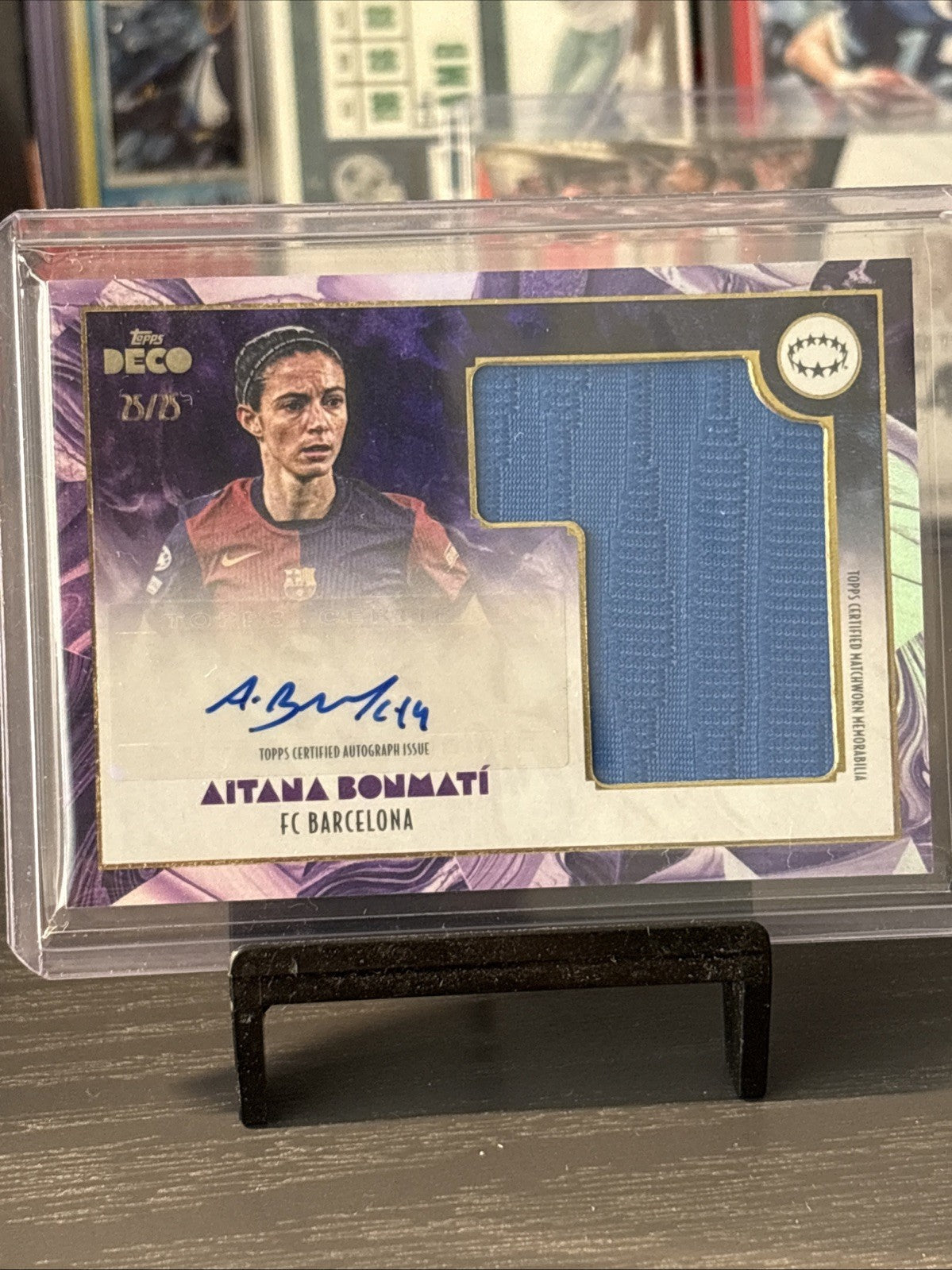 2024 Topps Deco Aitana Bonmati Purple Match Worn Patch Auto Autograph #25/25