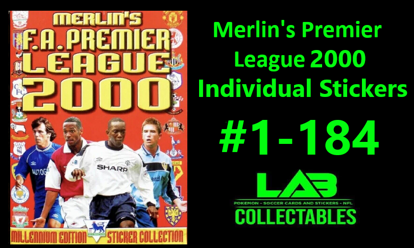 Merlin's Premier League 2000 Individual Stickers #1-184 Complete Your Collection