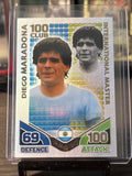 Topps Match Attax World Cup 2010 Diego Maradona 100 Club International Master