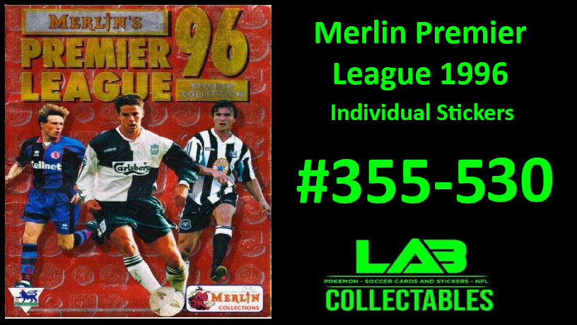 Merlin Premier League 1996 Individual Stickers #355-528