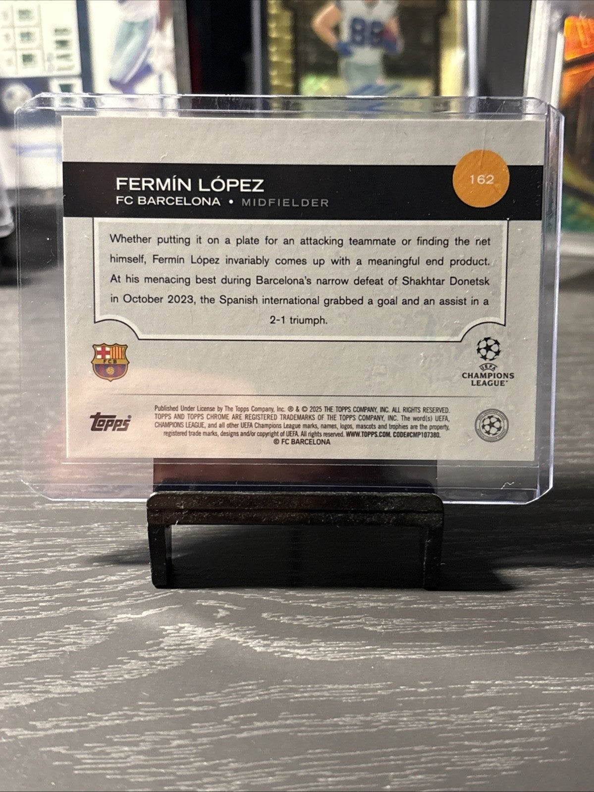 Topps Chrome UCC 24/25 Logofractor Exclusive Fermin Lopez /50 Gold Starball