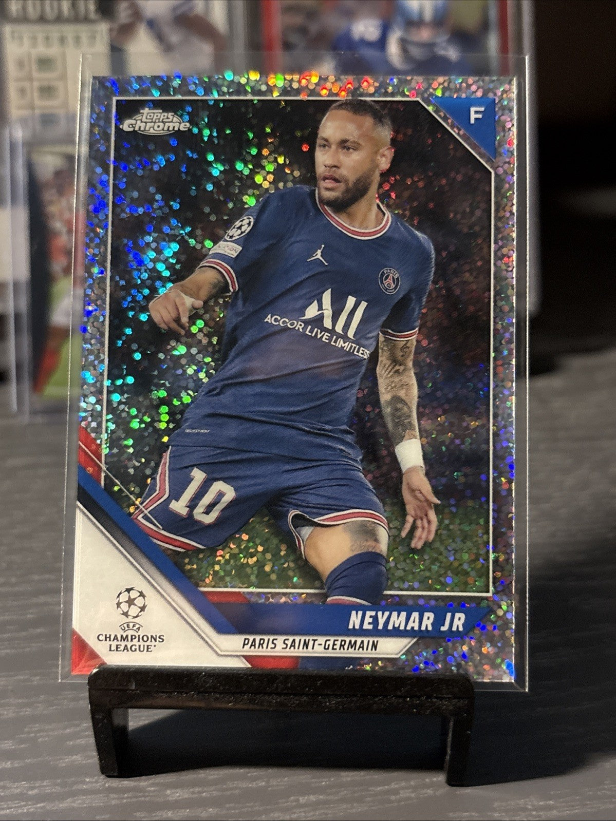 Topps CHROME UEFA Card / CL / 2021 - 22 : NEYMAR Jr / PSG : SPECKLE