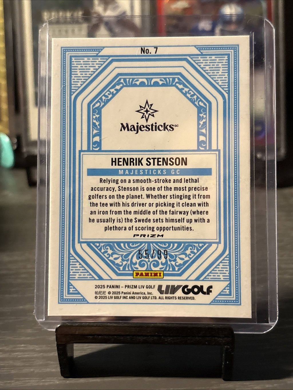 Henrik Stenson Aces /99 Prizm LIV Golf 2025 Majesticks GC No.7 55/99