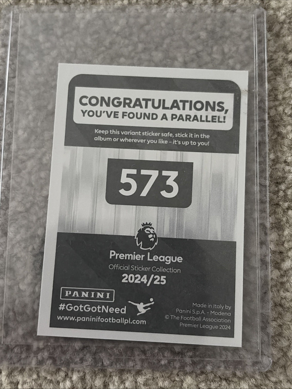 SON HEUNG-MIN GOLD EXTRA STICKER TOTTENHAM PANINI PREMIER LEAGUE 2024/25 MINT