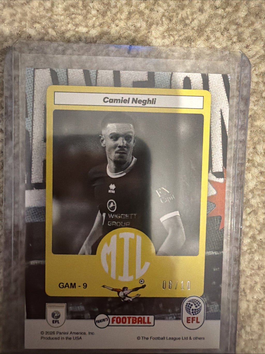 2025-26 Panini EFL Football Game On Camiel Neghli Millwall Red Parallel /10