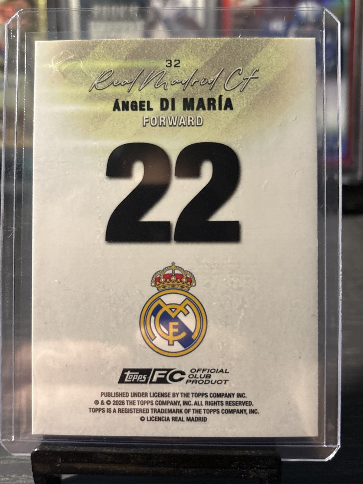Topps Real Madrid Team Set 2025/26 Angel Di Maria Gold /50