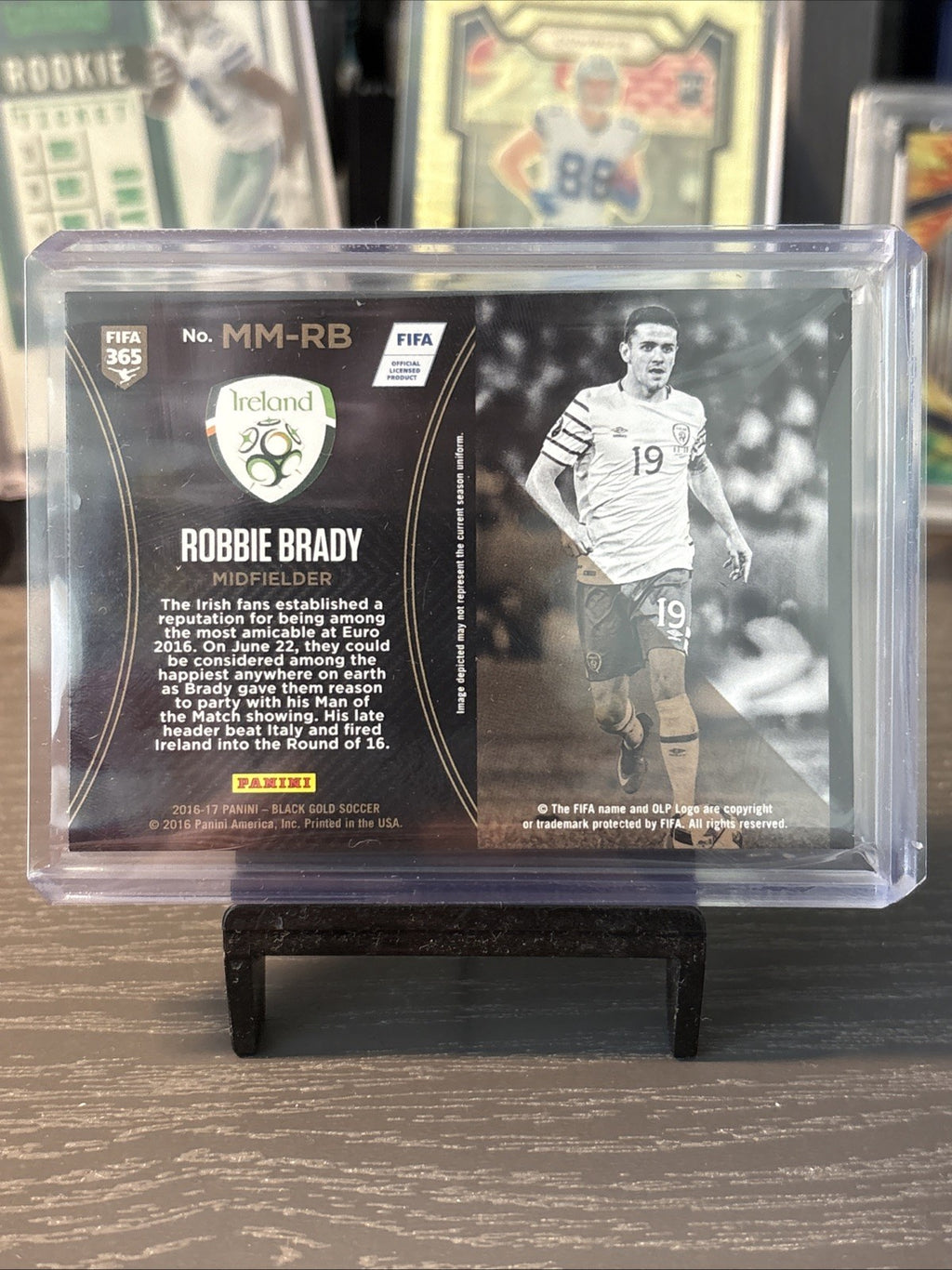 Panini Black Gold 2016/17 Robbie Brady Man Of The Match Silver Medallion Ireland