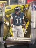 2025 Topps Chrome Black A.J. Brown Gold Refractor #/50 Eagles
