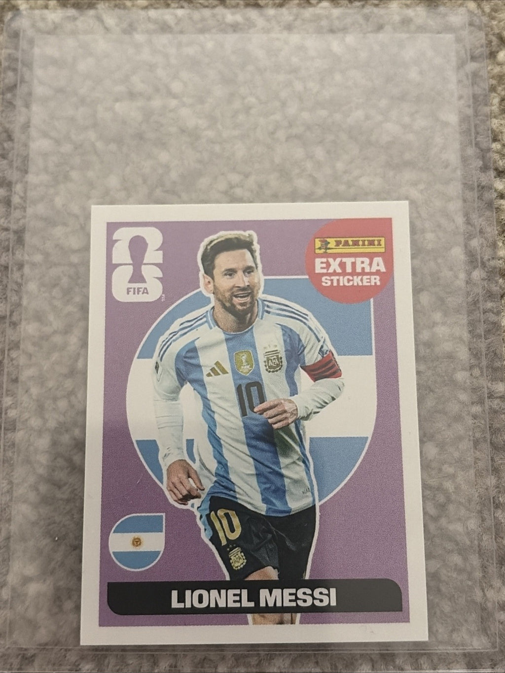 Panini FIFA World Cup 2026 Collection Lionel Messi PURPLE Extra Sticker ⚽️