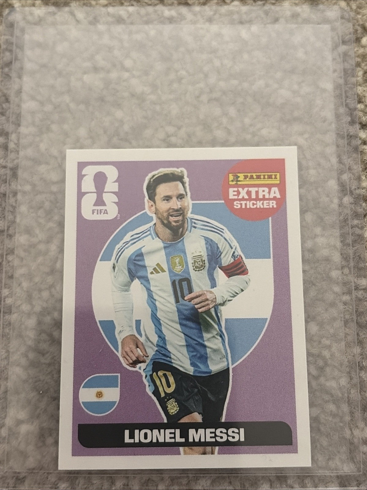 Panini FIFA World Cup 2026 Collection Lionel Messi PURPLE Extra Sticker ⚽️