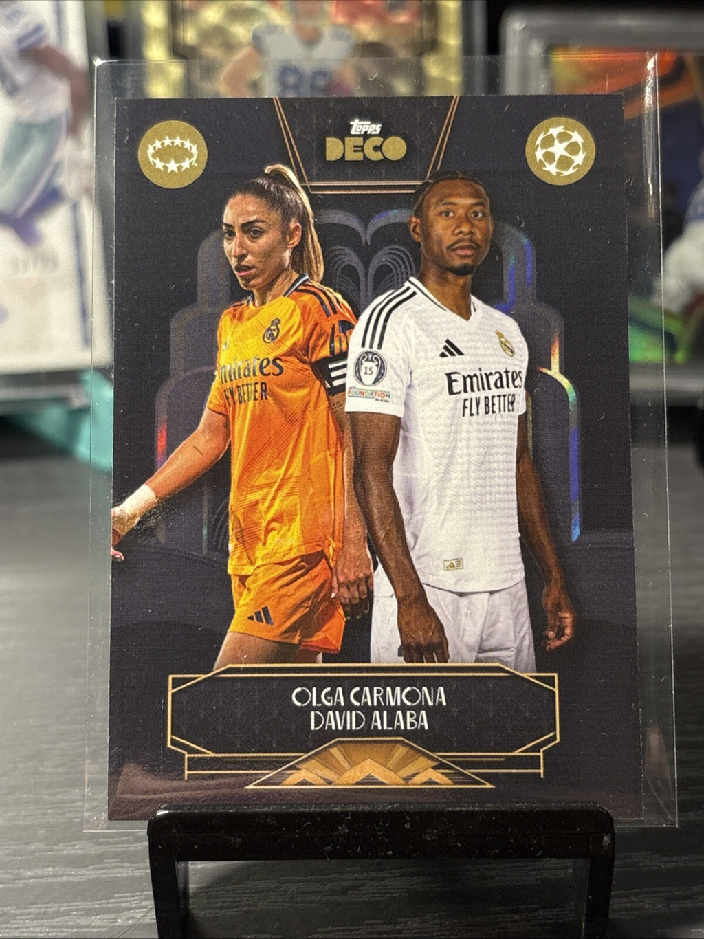 Topps Deco UCL 2024-2025 David Alaba Olga Carmona Real Madrid Card