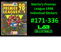 Merlin's Premier League 1998 Individual Stickers #171-336