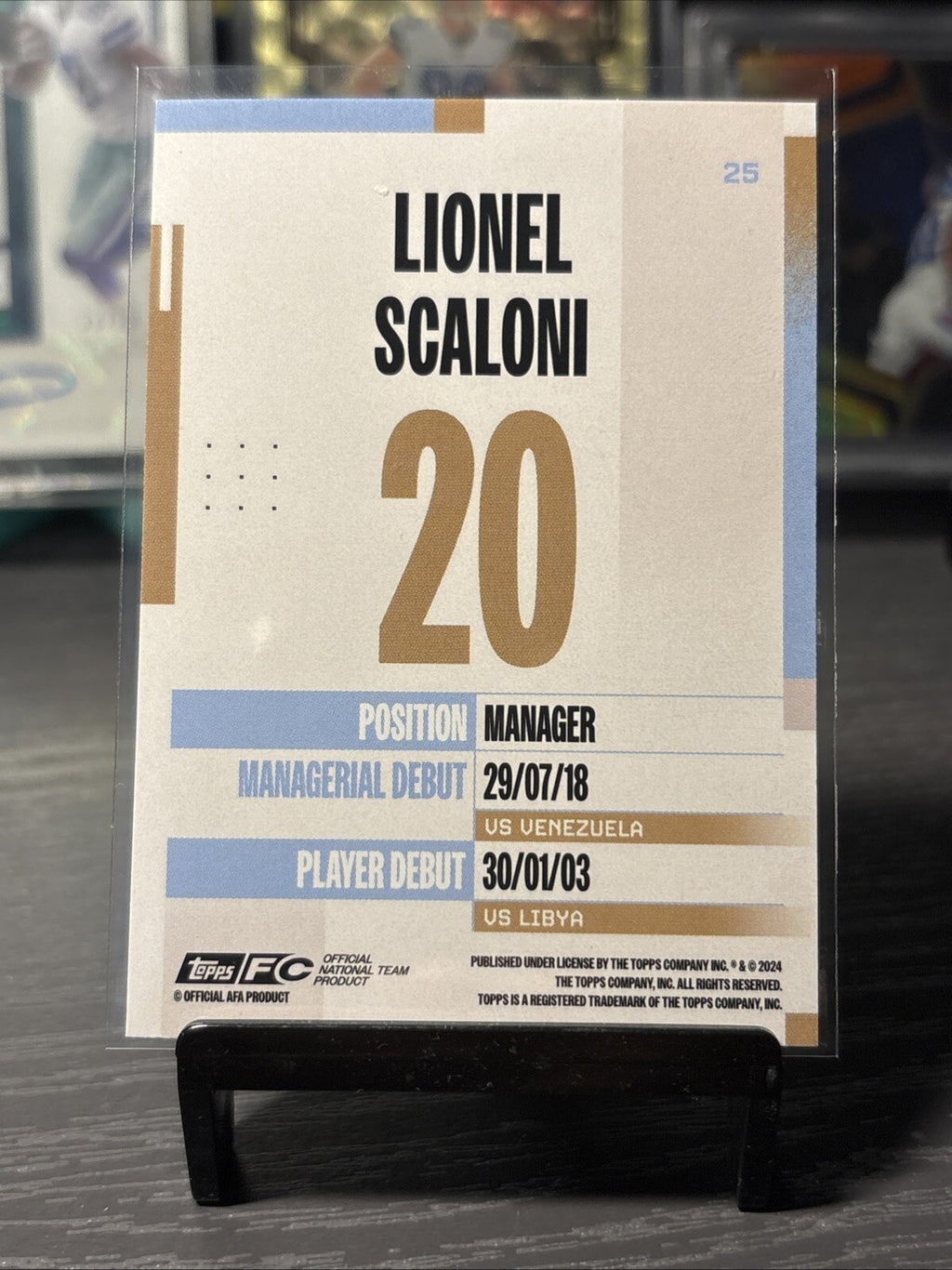 Lionel Scaloni Argentina Base 2024-25 Topps Team Set #25