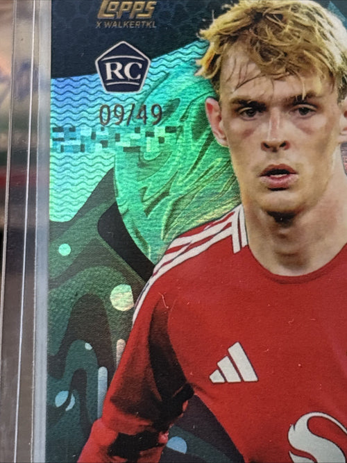 2024-25 TOPPS UCC GOLD MANCHESTER UNITED TOBY COLLYER FUTURE STARS BLUE /49