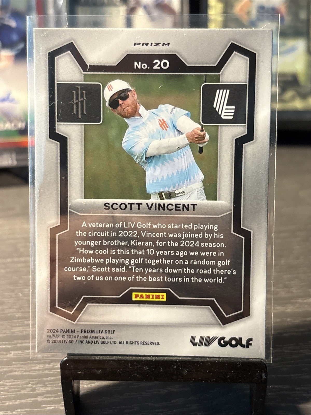 Scott Vincent 2024 Panini Prizm LIV Golf Silver Prizm Parallel #20 Rookie RC