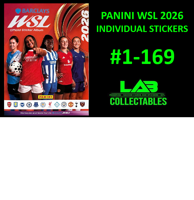 Panini WSL 2026 Sticker Collection - Individual Stickers #1-169