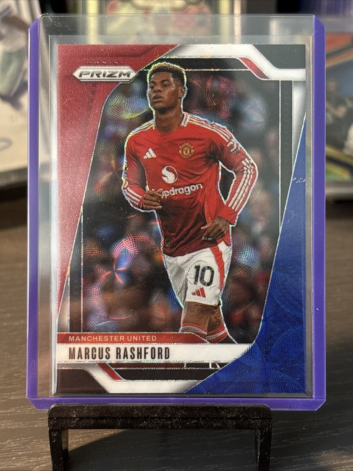 Panini Premier League Prizm 2024/25 Marcus Rashford Red White Blue Scope