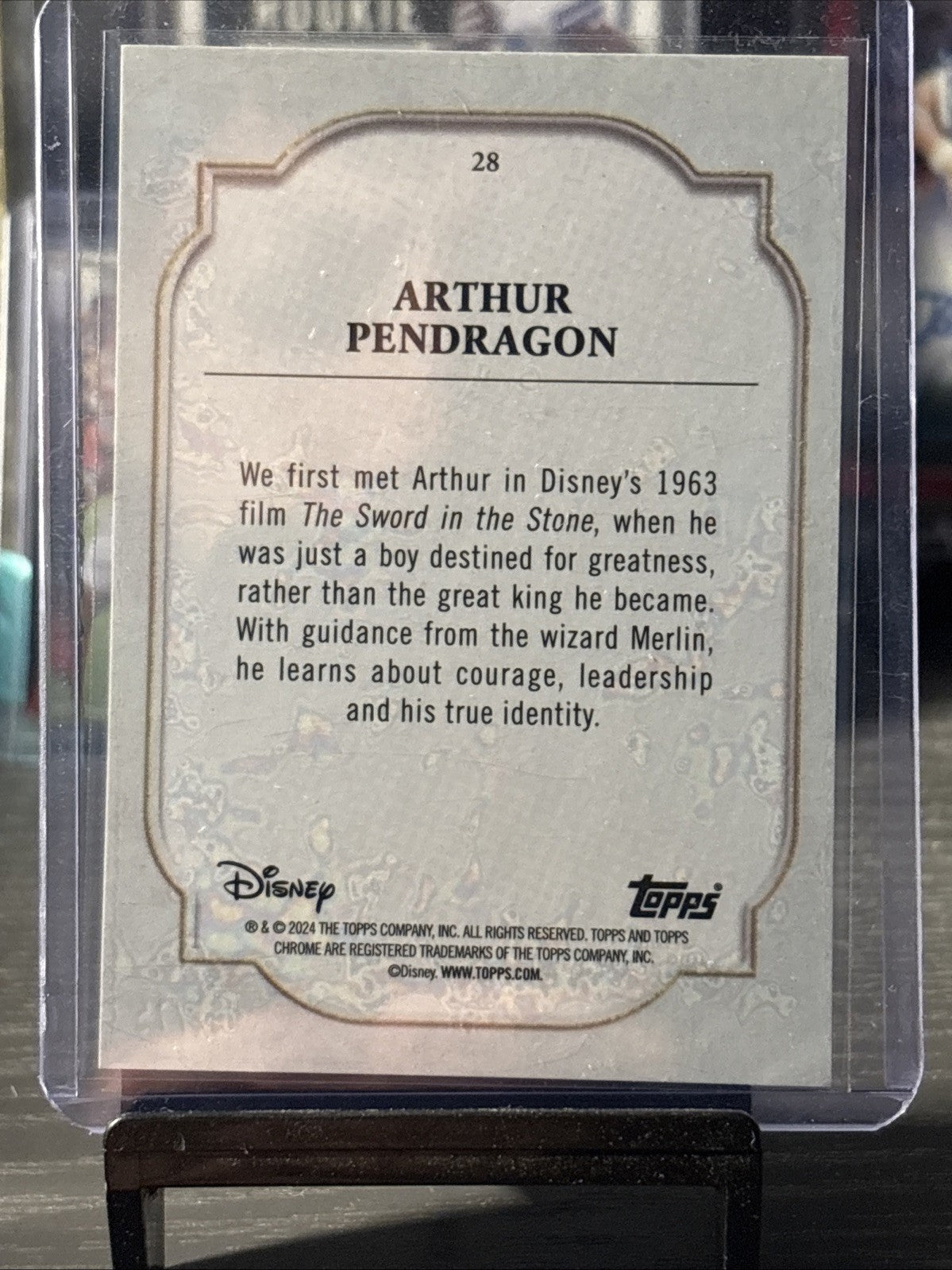 Arthur Pendragon #28 Blue /75 2024 Topps Disney Chrome