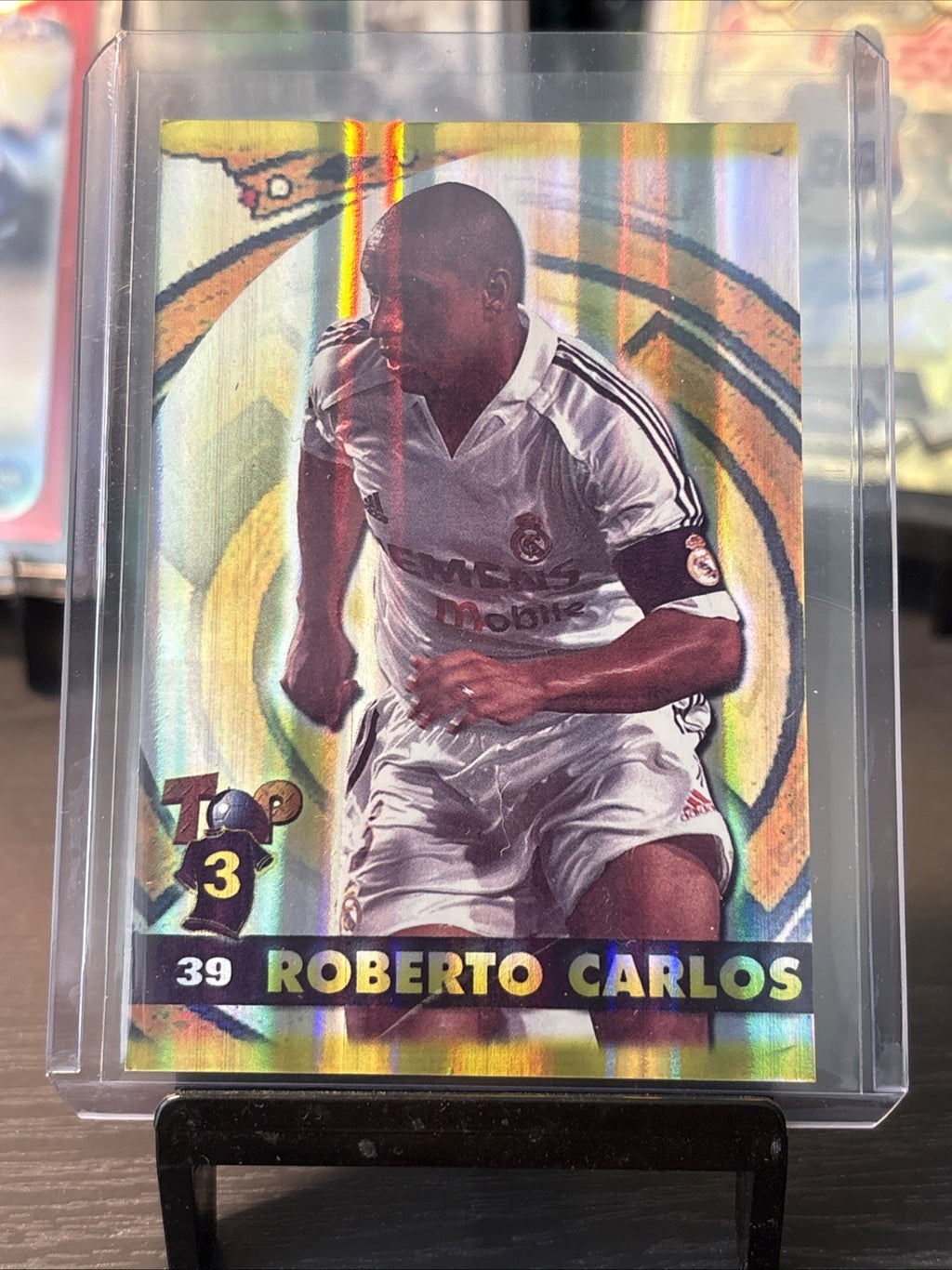 Roberto Carlos 2004-05 Mundicromo Top Liga 2005 Top 3 Refractor Real Madrid