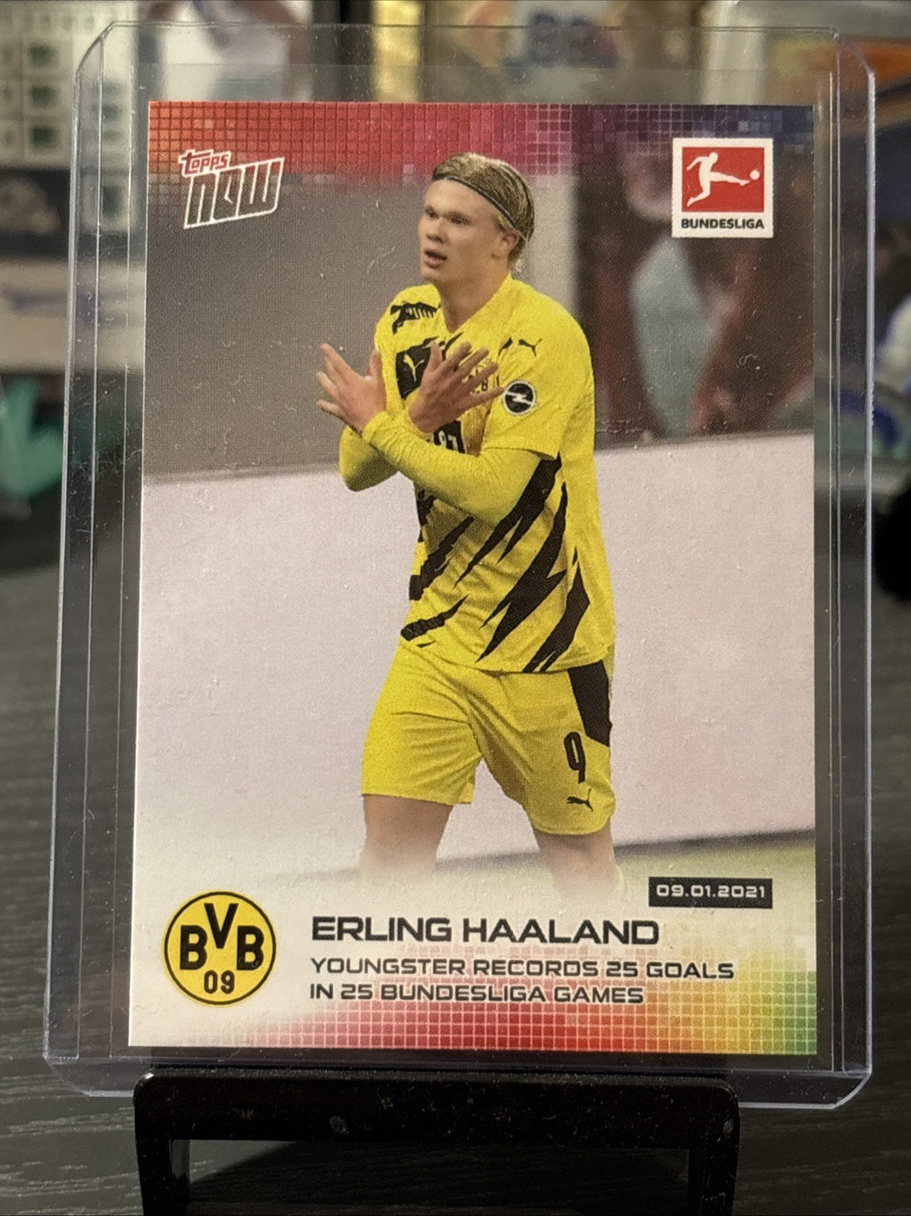 Topps Now Bundesliga 2021 ERLING HAALAND Youngster Records 25 Goals In 25 Games