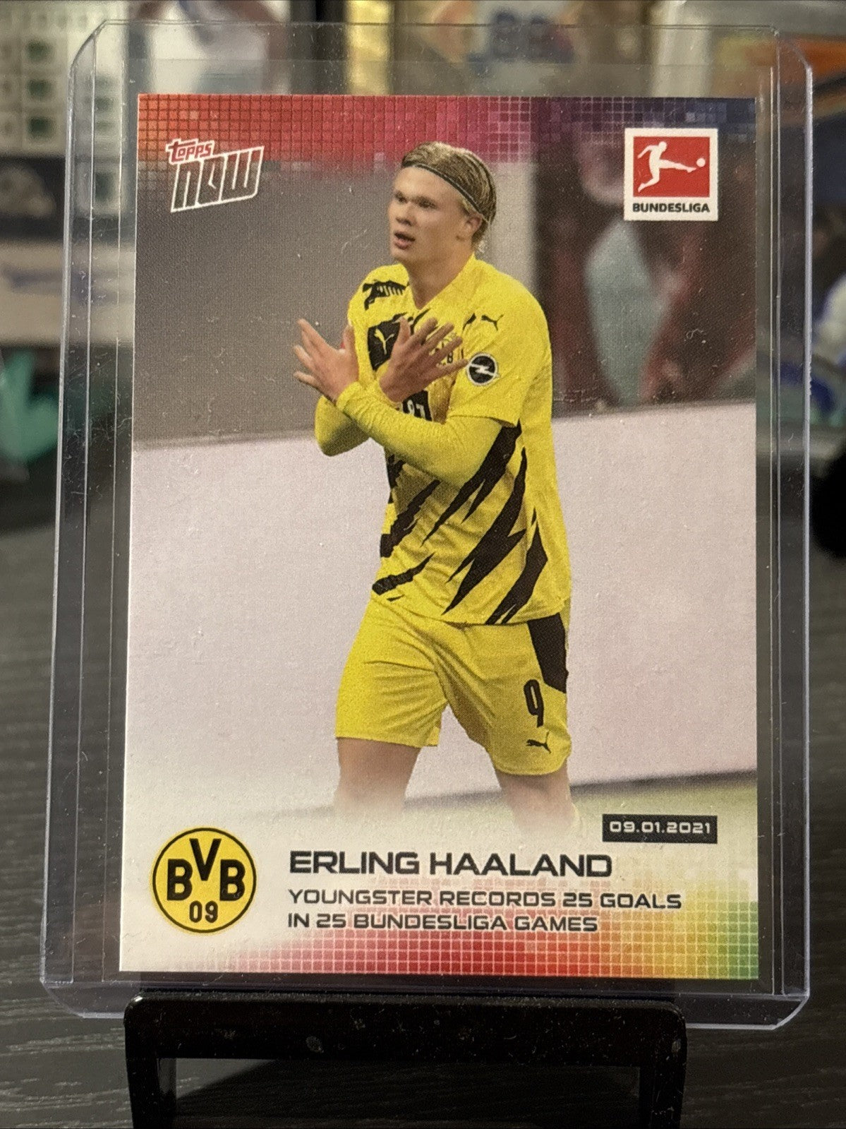 Topps Now Bundesliga 2021 ERLING HAALAND Youngster Records 25 Goals In 25 Games