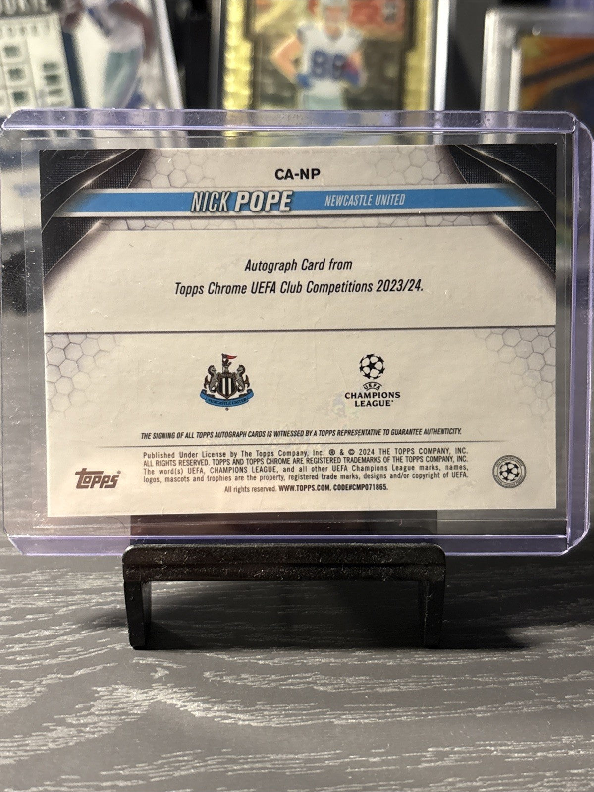 Topps Chrome Hobby UCC Champions League 23/24 Nick Pope Autograph Newcastle Auto