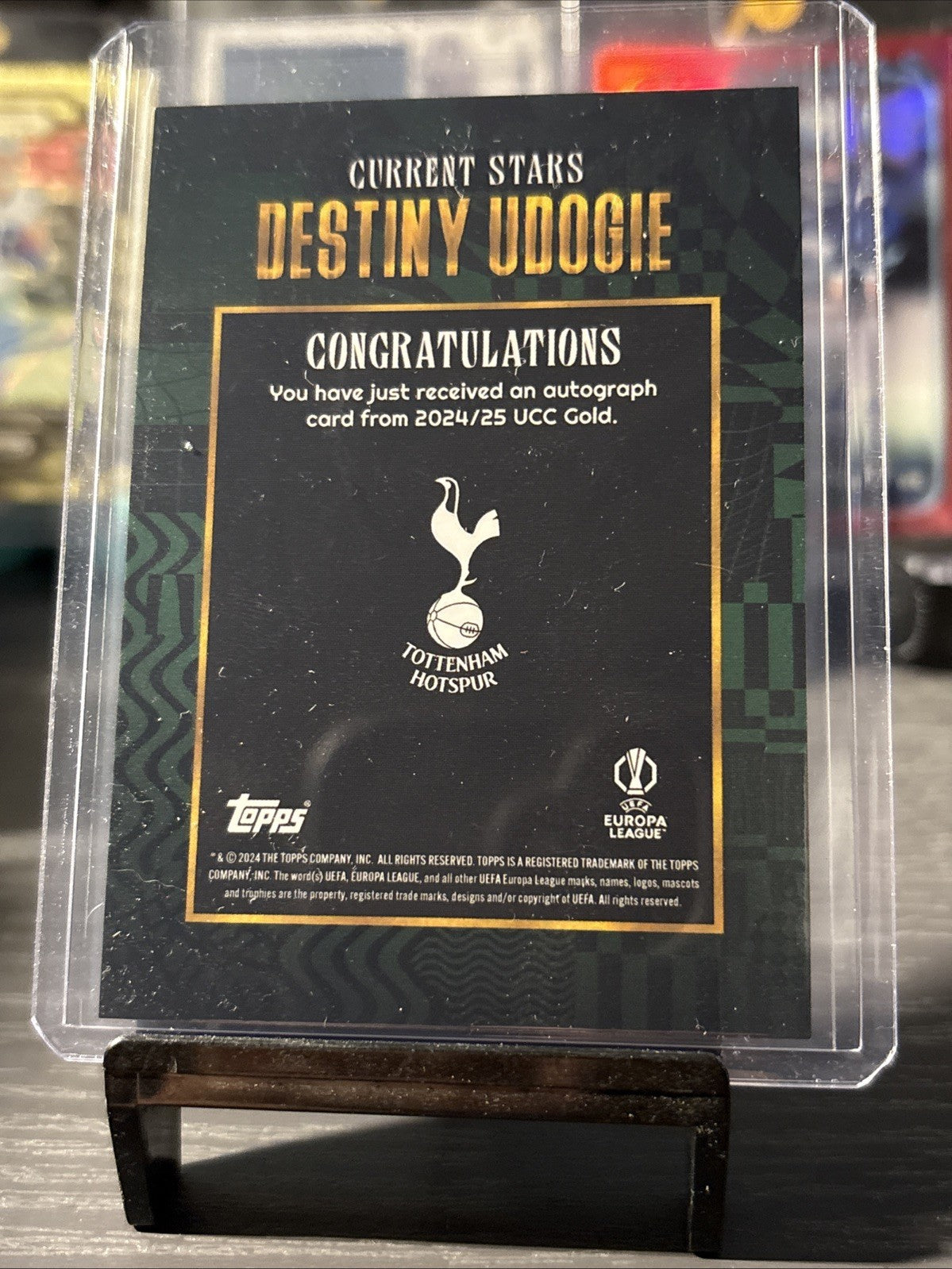 2024-25 Topps UCC Gold x WalkerTKL Destiny Udogie Current Stars Auto /99 Spurs