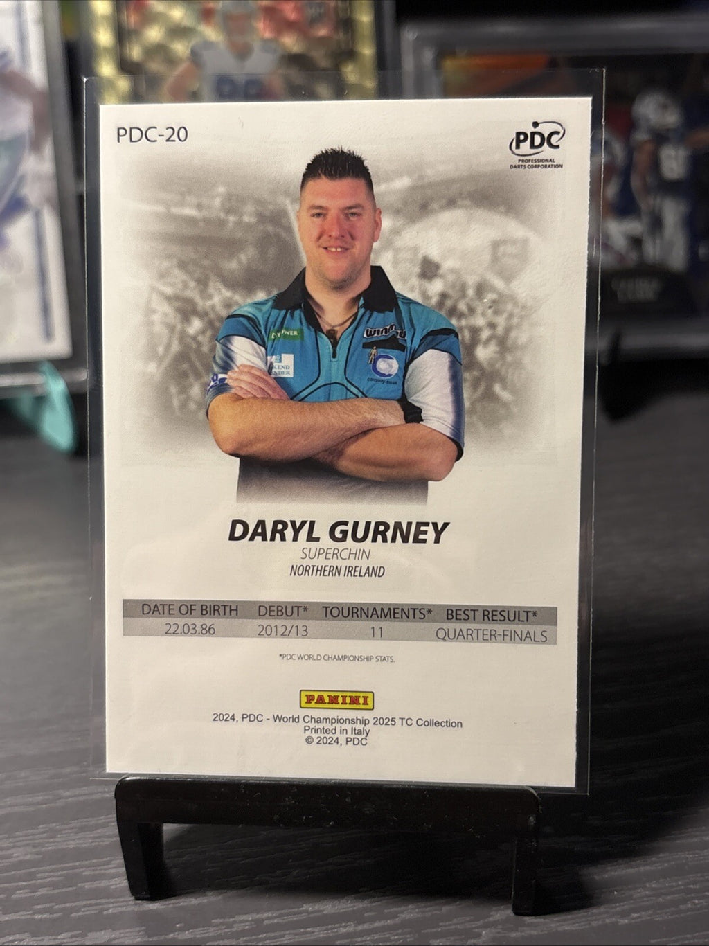 Panini PDC Dart World Championship Daryl Gurney Base Card