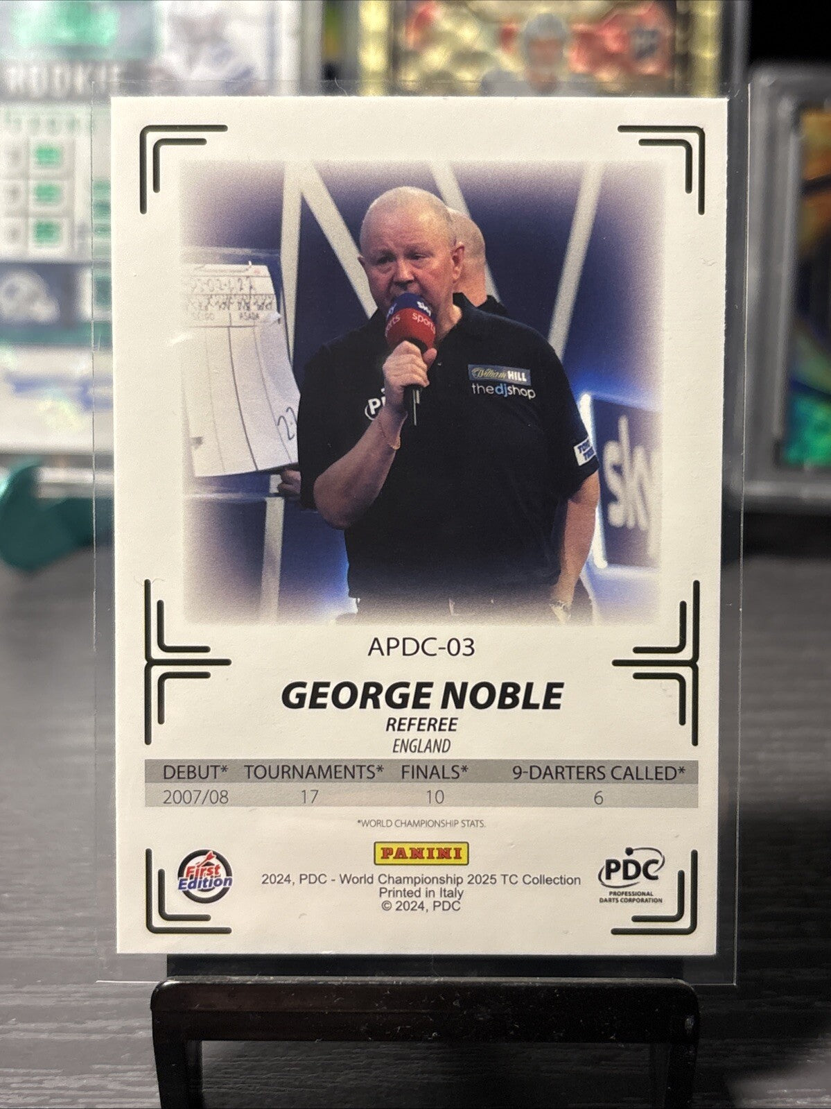 2025 Panini PDC World Championship GEORGE NOBLE ALL AROUND THE PDC APDC-03