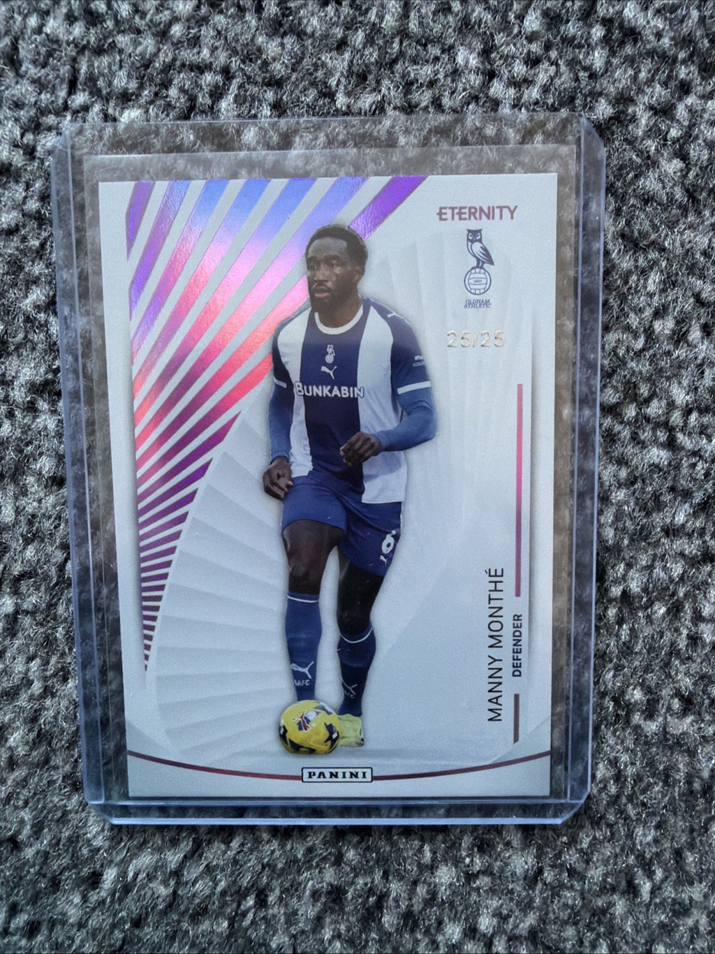 Panini EFL Eternity 2025/26 Oldham Manny Monthe - Numbered 25/25