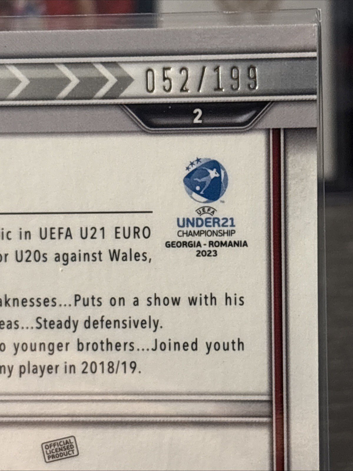 Topps Bowman U21 Euros Jacob Ramsey England 1st Bowman Green Parallel /199