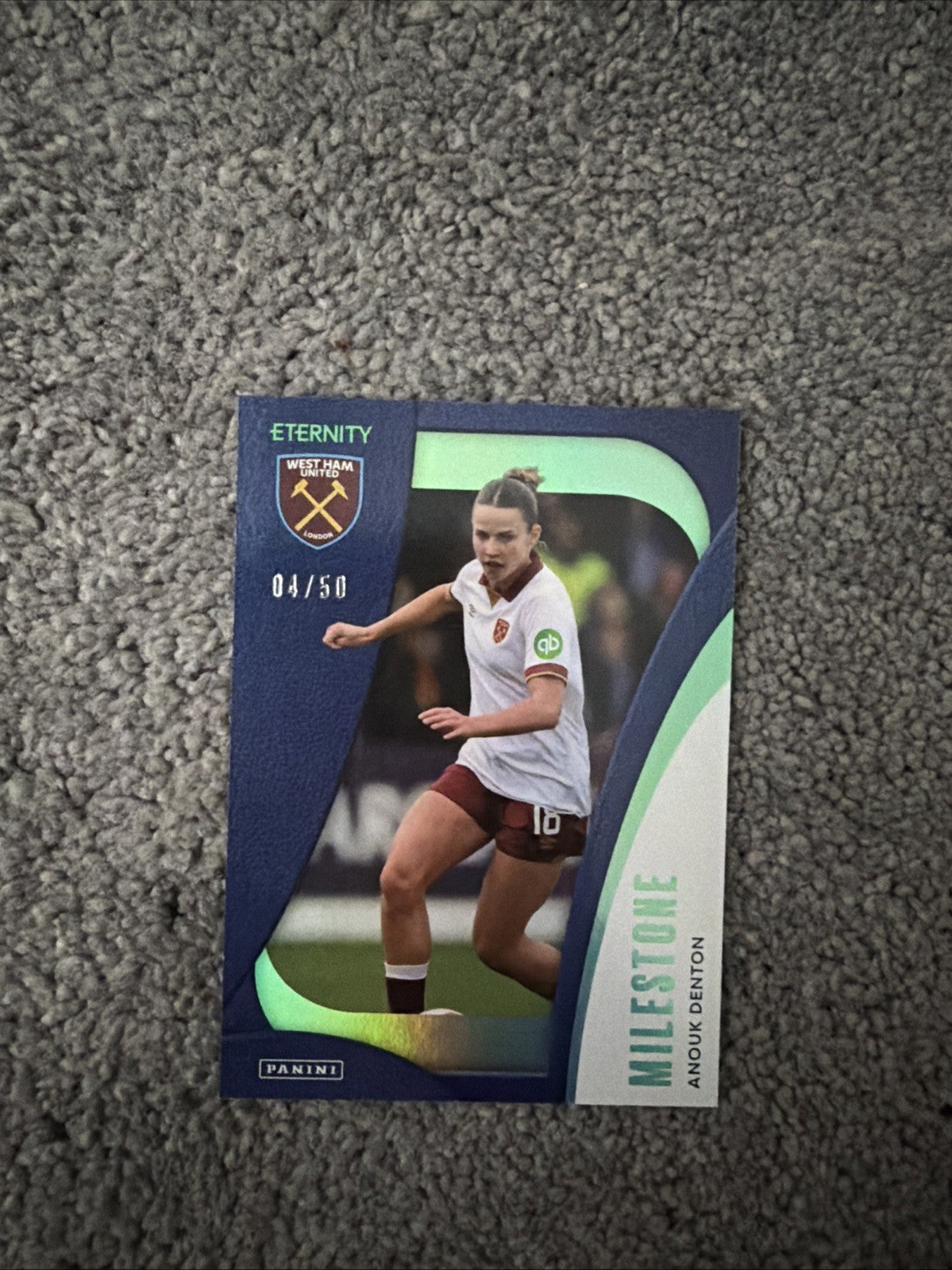 Panini Eternity WSL 25/26 Anouk Denton Milestone Green /50 West Ham United Card