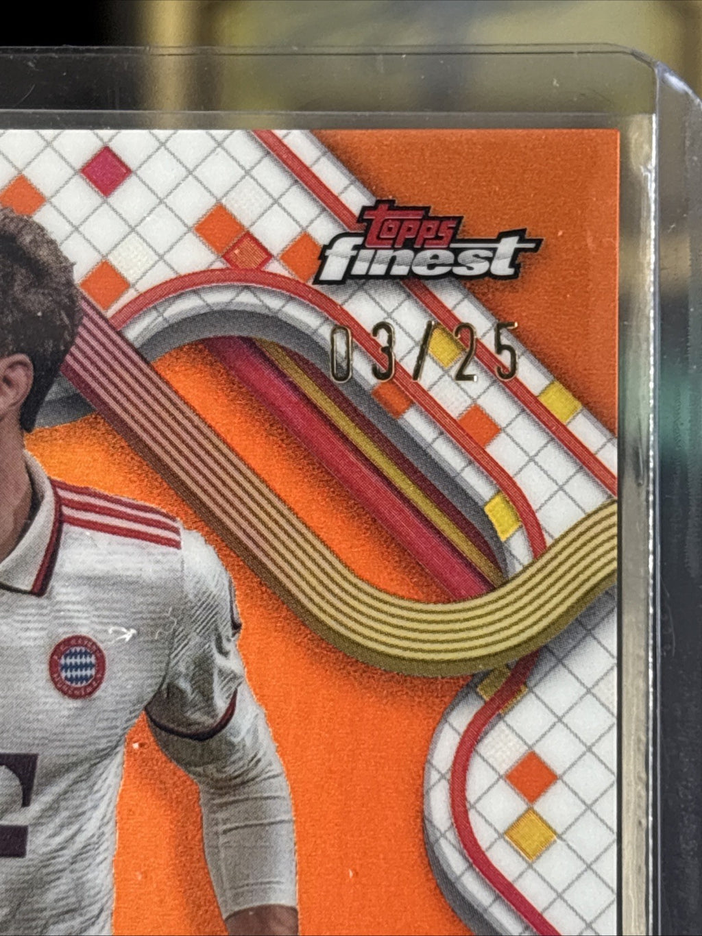 24-25 Topps Finest UEFA  Thomas Muller #141 Orange Refractor /25 Bayern Munchen