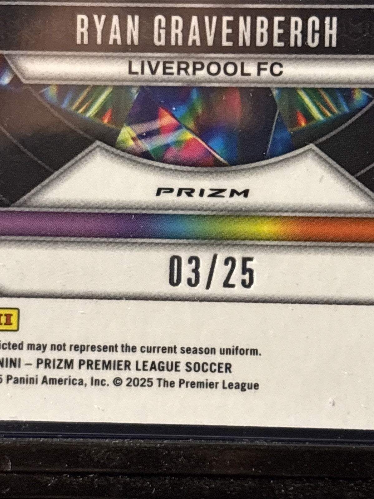 2024-25 Panini Prizm Premier League Ryan Gravenberch Kaleidoscope Orange /25