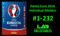 Panini Euro 2016 Individual Stickers #1-232