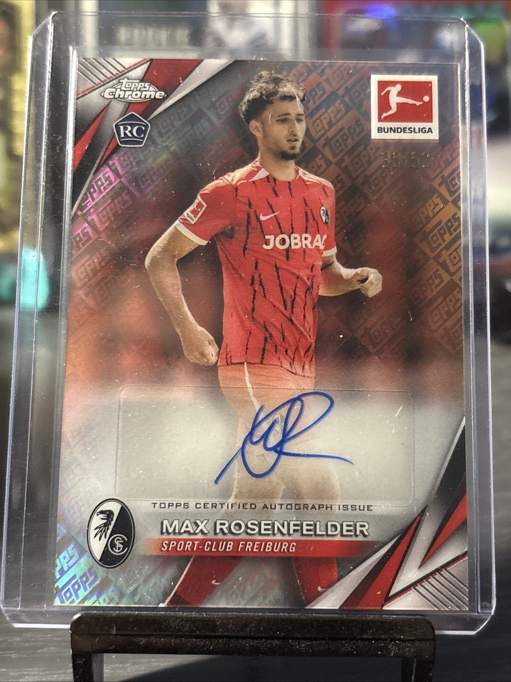 Max Rosenfelder Freiburg 25 Topps Chrome Bundesliga Topps Refractor Auto /52
