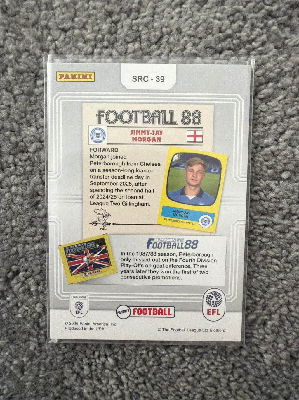 Jimmy-Jay Morgan - Sticker Rewind Peterborough - Panini's Football EFL 2025-26