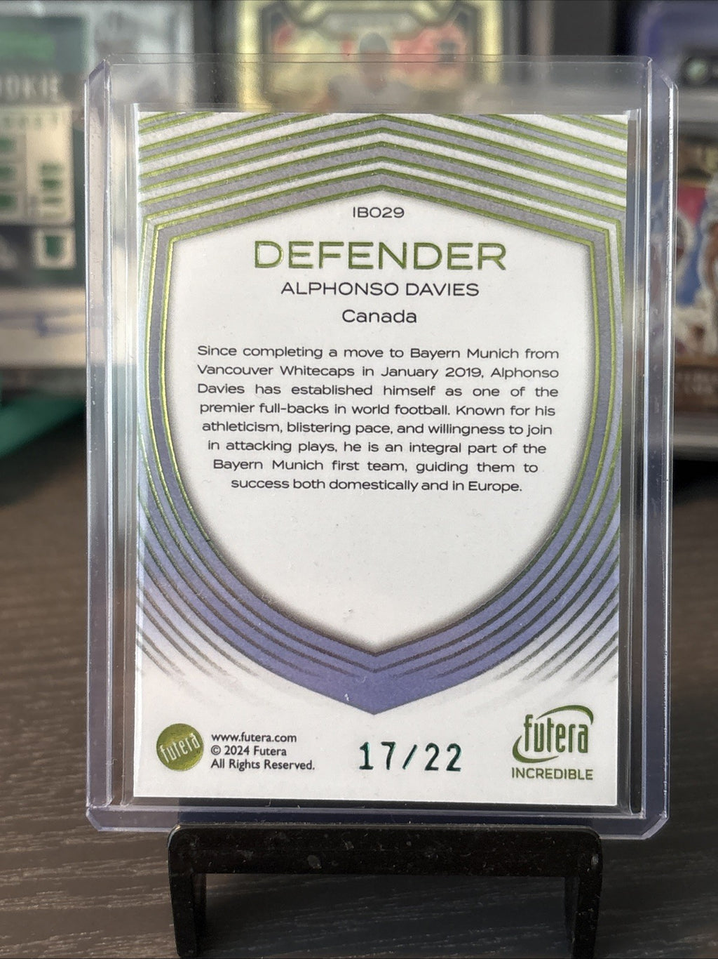 Futera Incredible Alphonso Davies /22
