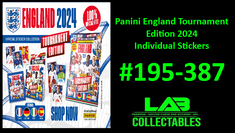 Panini England 2024 Tournament Edition Individual Stickers #195-387