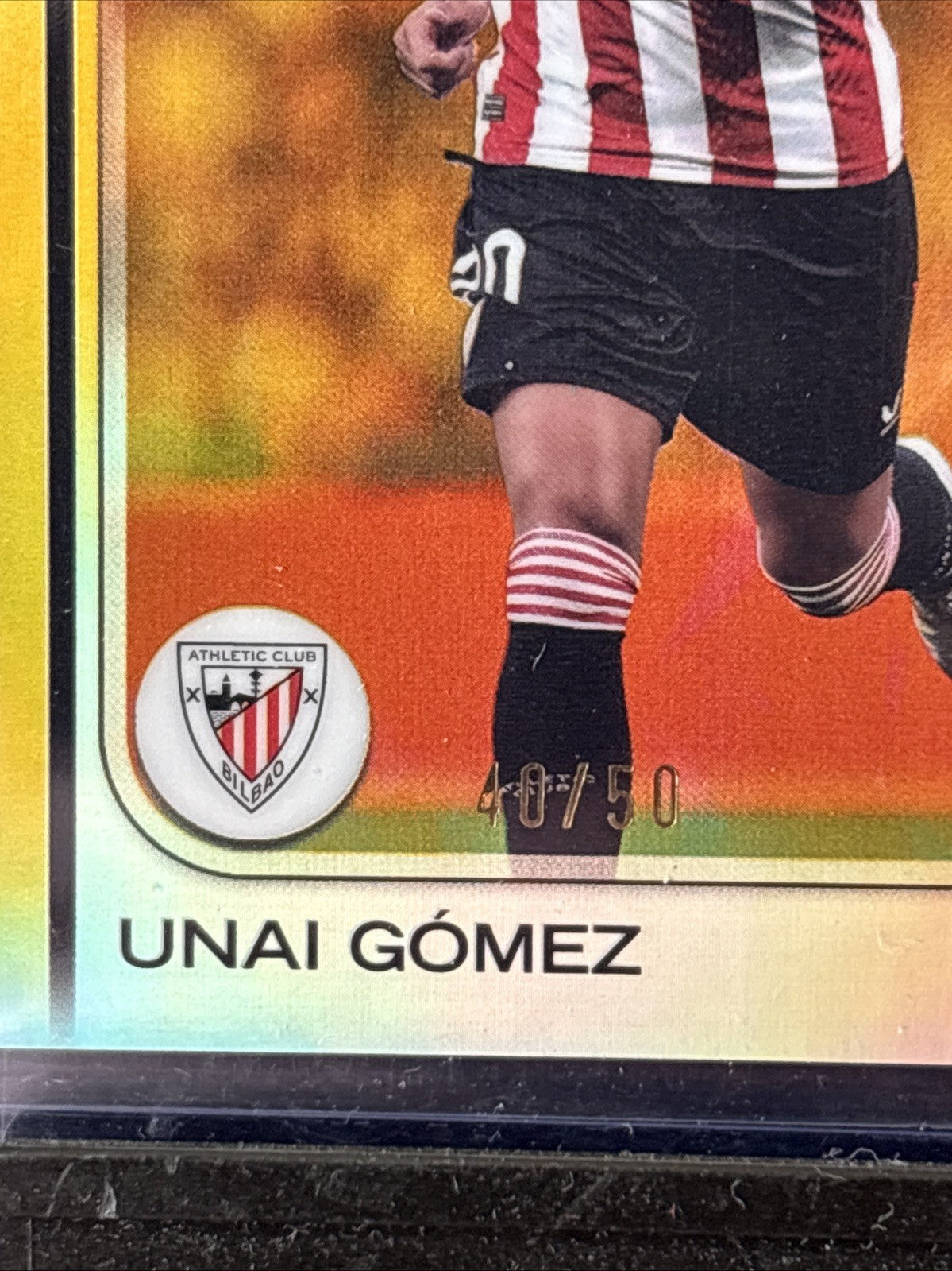 2024-25 Topps Chrome UCC Unai Gomez True Gold /50 Athletic Club