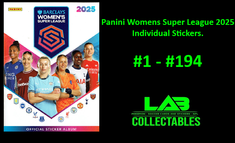 Panini Women's Super League WSL 2025 individual Stickers #1 - 194 - please read