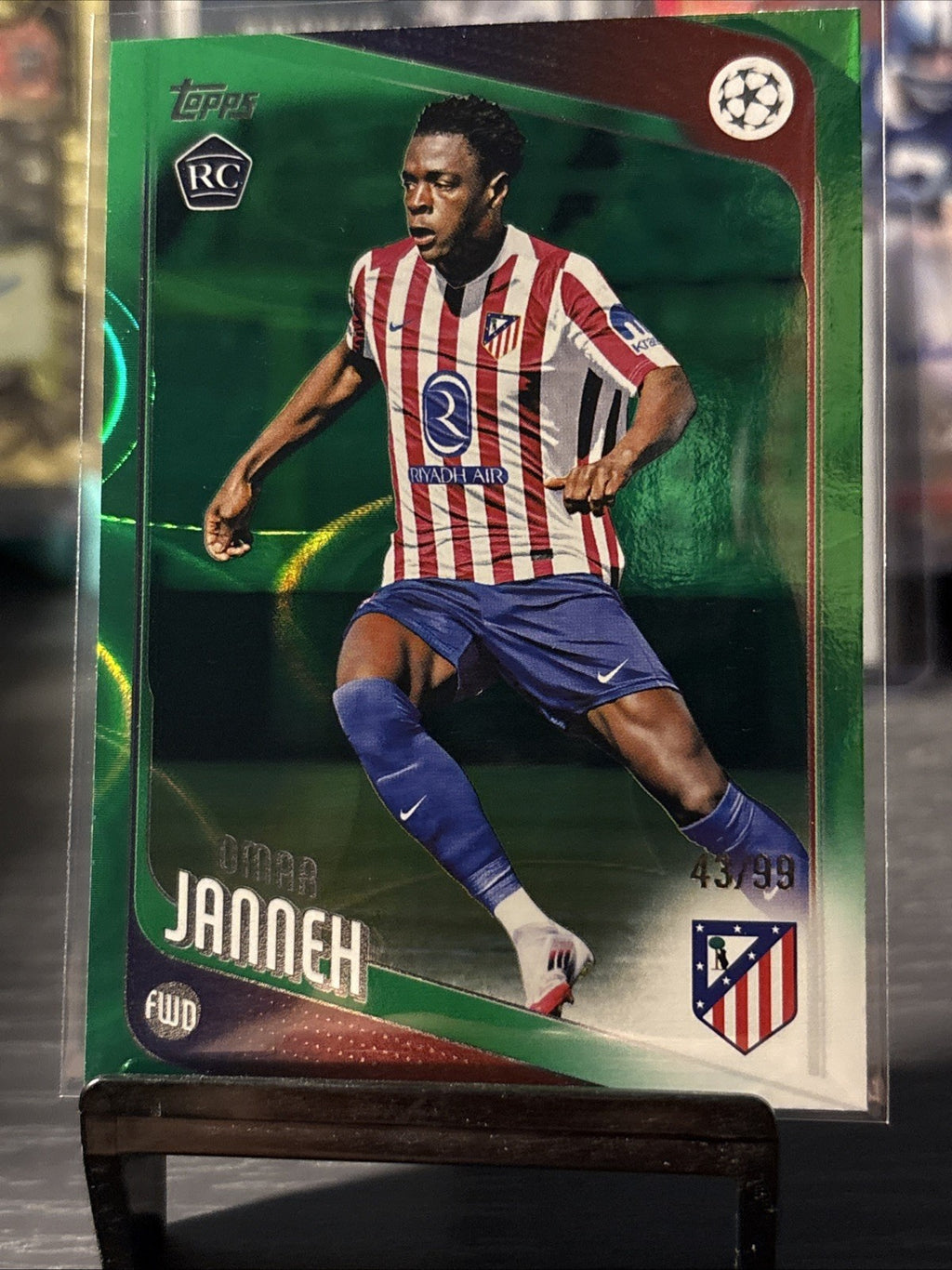 2025-26 Topps Flagship UCC Omar Janneh /99 Rookie Green Atletico Madrid 137