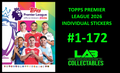 Topps Premier League 2026 Sticker Collection - Individual Stickers #1-172