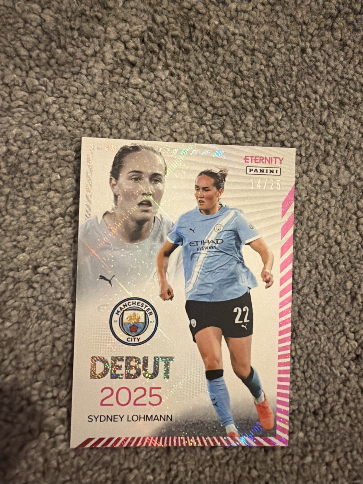 Panini WSL Eternity ‘26 Sydney Lohmann Manchester City 14/25 Debut Purple Insert