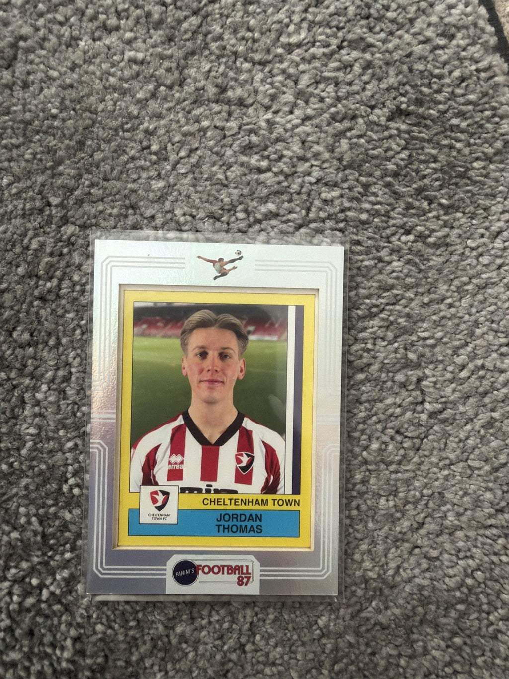 Jordan Thomas Sticker Rewind Card. Panini EFL Premium 25/26