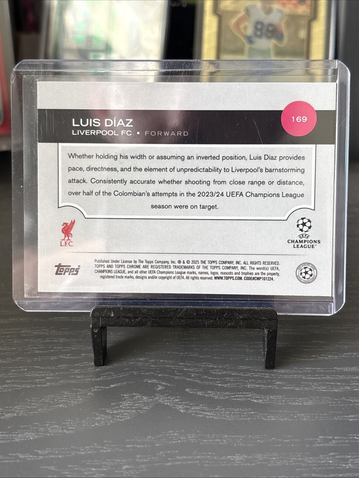 2024-25 TOPPS Chrome UCC Luis Diaz Blue Prism /150 - Liverpool FC