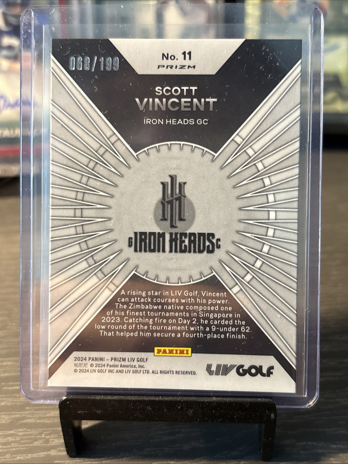 Scott Vincent- 2024 Panini Prizm LIV Golf Dominance Prizm SP /199 Teal