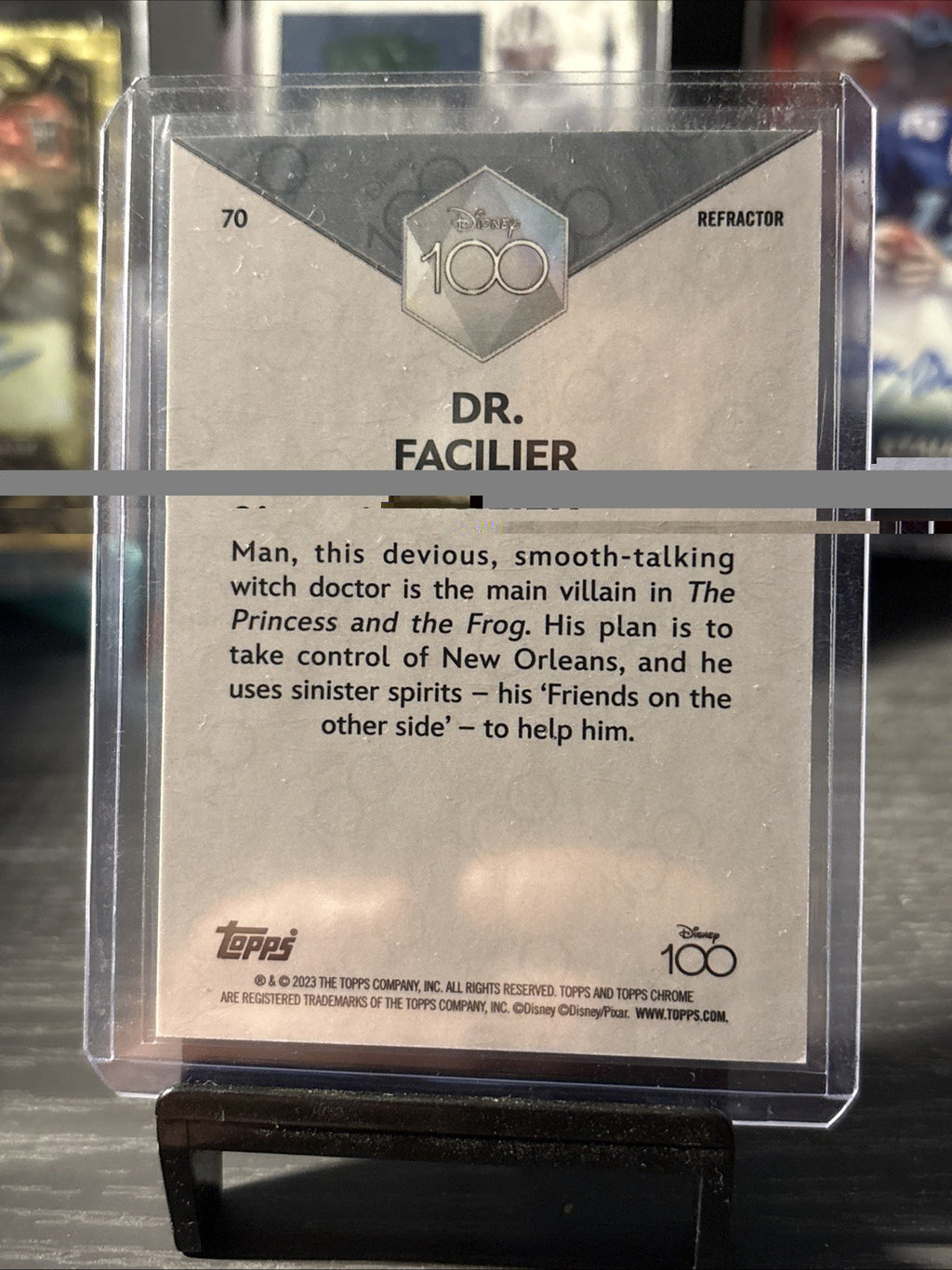 2023 Topps Chrome Disney 100 Dr. Facilier Refractor #70