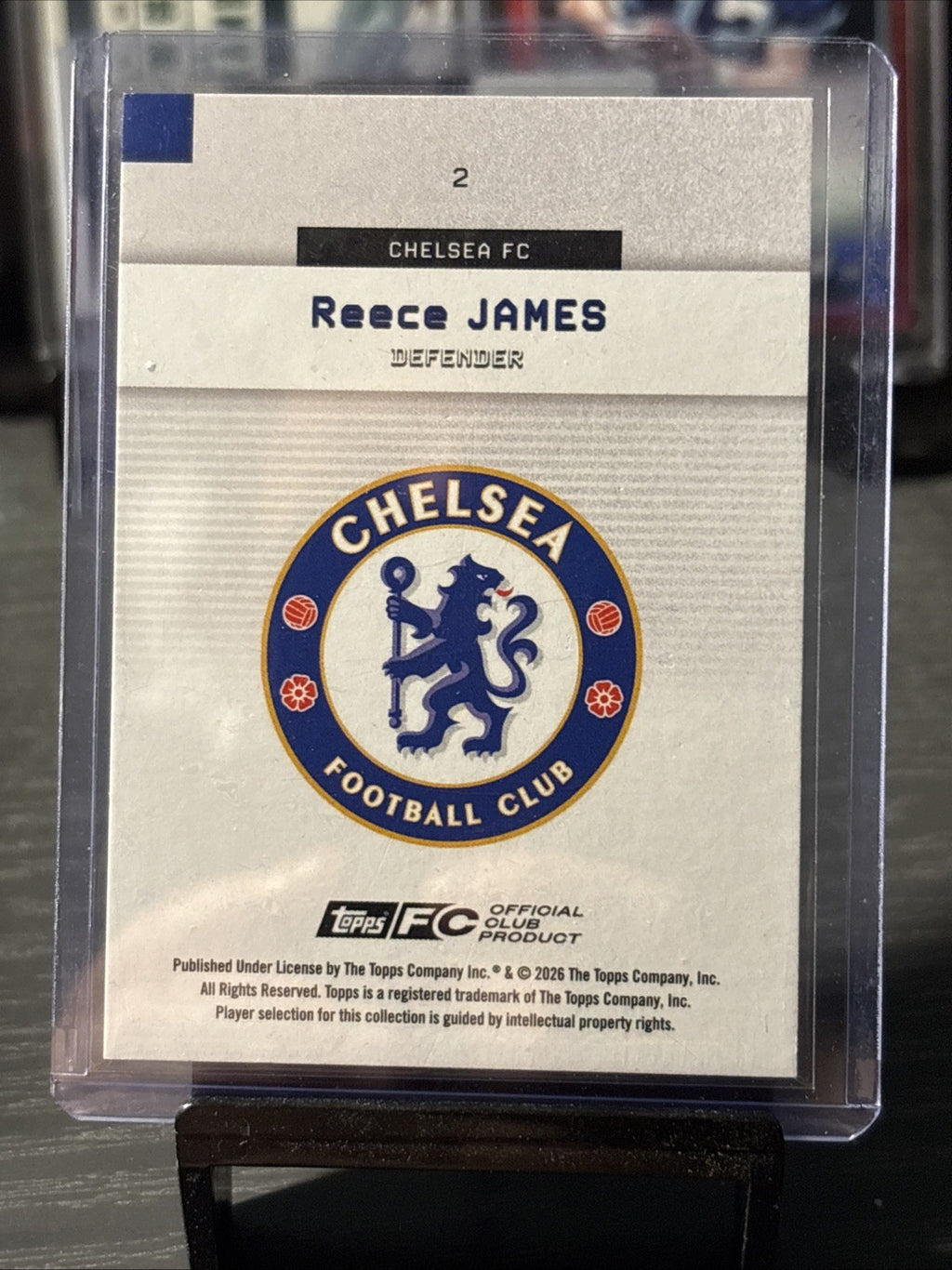 TOPPS CHELSEA TEAM SET 2025 REECE JAMES CHELSEA PARALLEL 01/50 GOLD